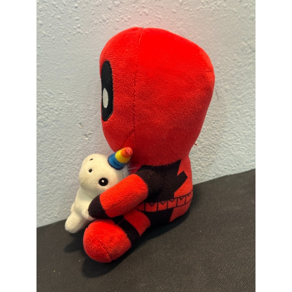 Kidrobot Marvel Deadpool Holding Unicorn Phunny Winking Soft Stuffed Plush Toy 7 - Picture 6 of 8